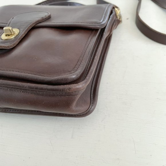 Coach 90s Vintage Brown Leather Station Crossbody Bag 5130 Costa Rica 1999 - Picture 5 of 12
